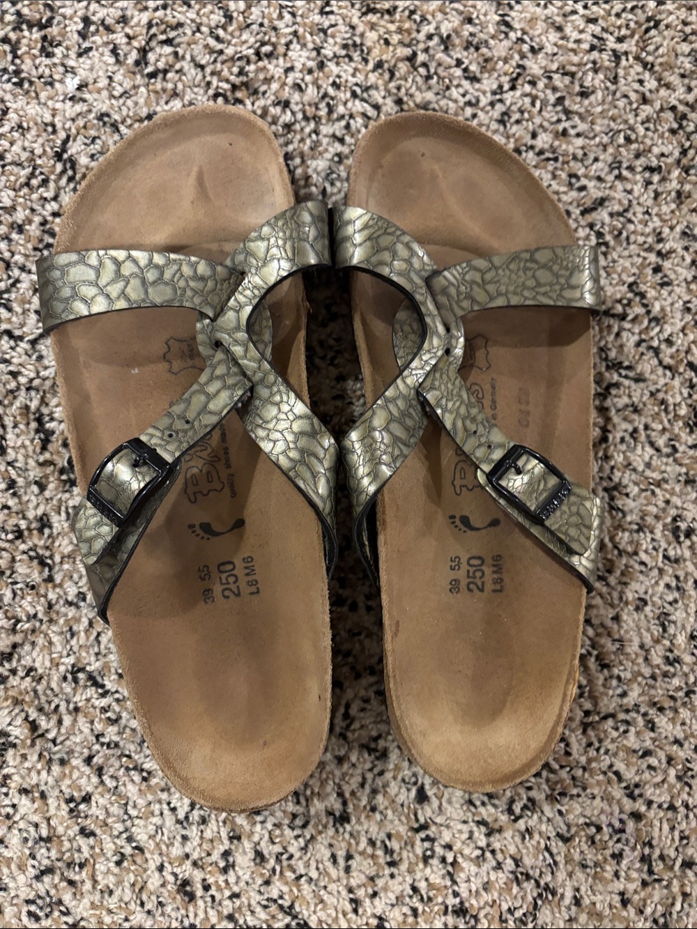 Birkenstock Birkis Metallic Sandals